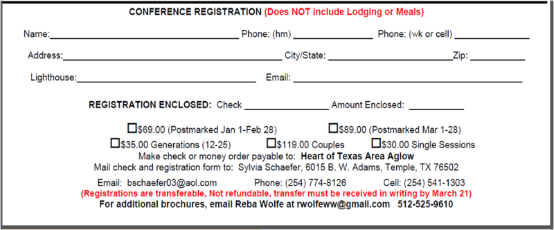 HOT Area Agow Retreat Registration Form